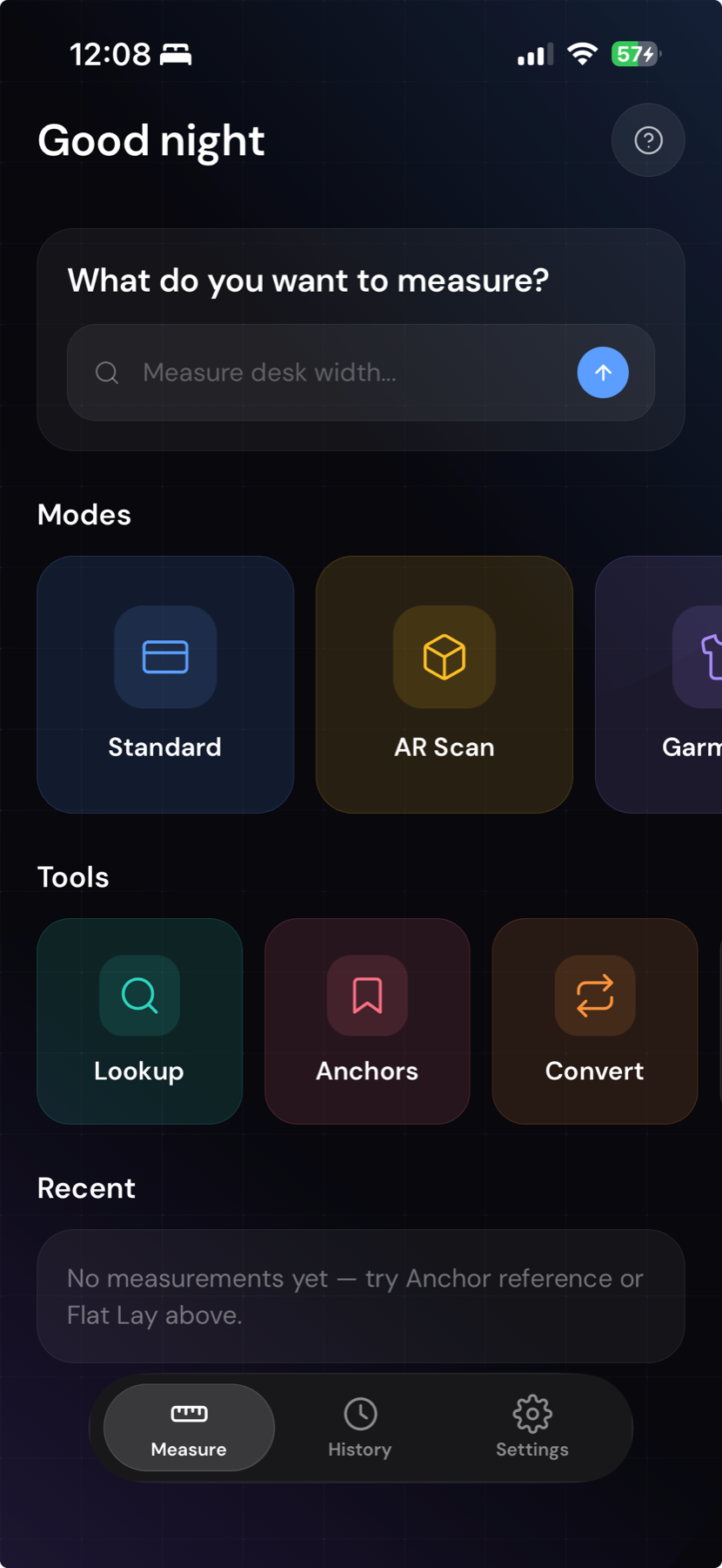 Diastasi home screen